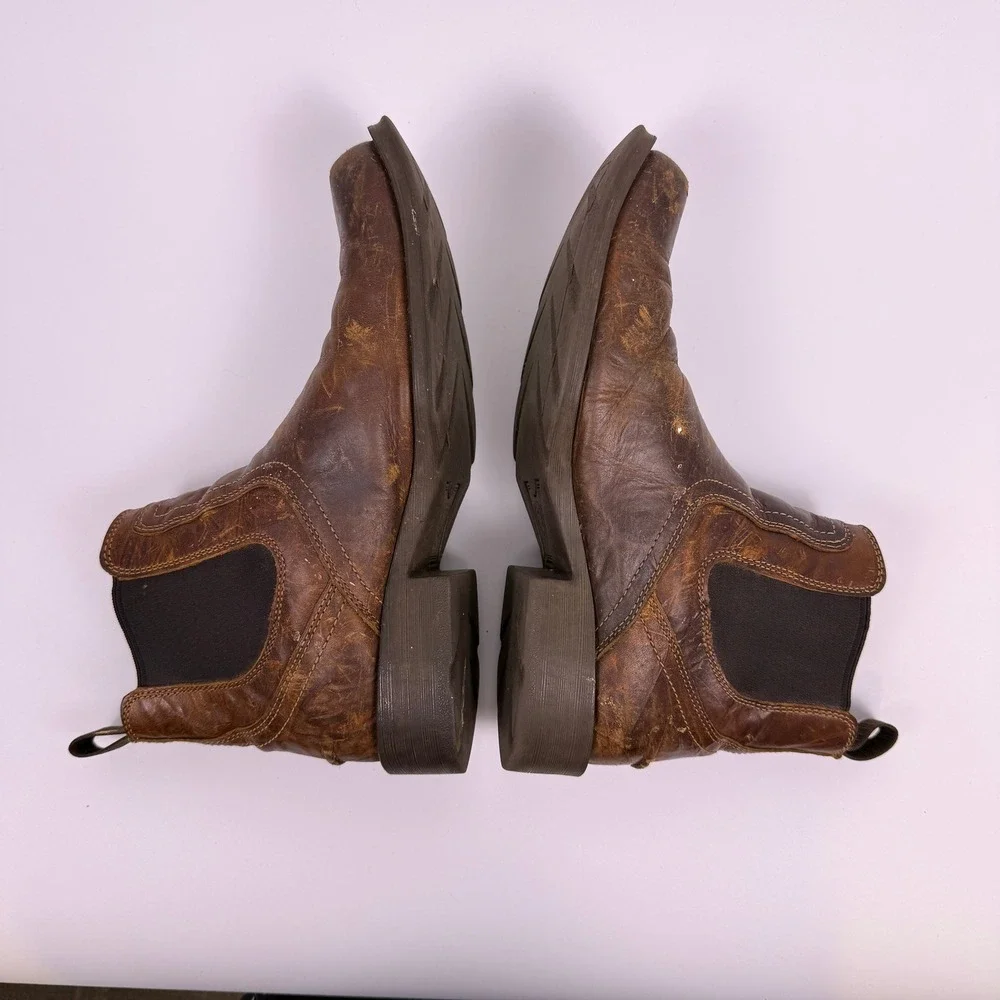 Ariat Chelsea Midtown Boots Men's 10.5 EE Rambler Stone Brown Leather Square Toe